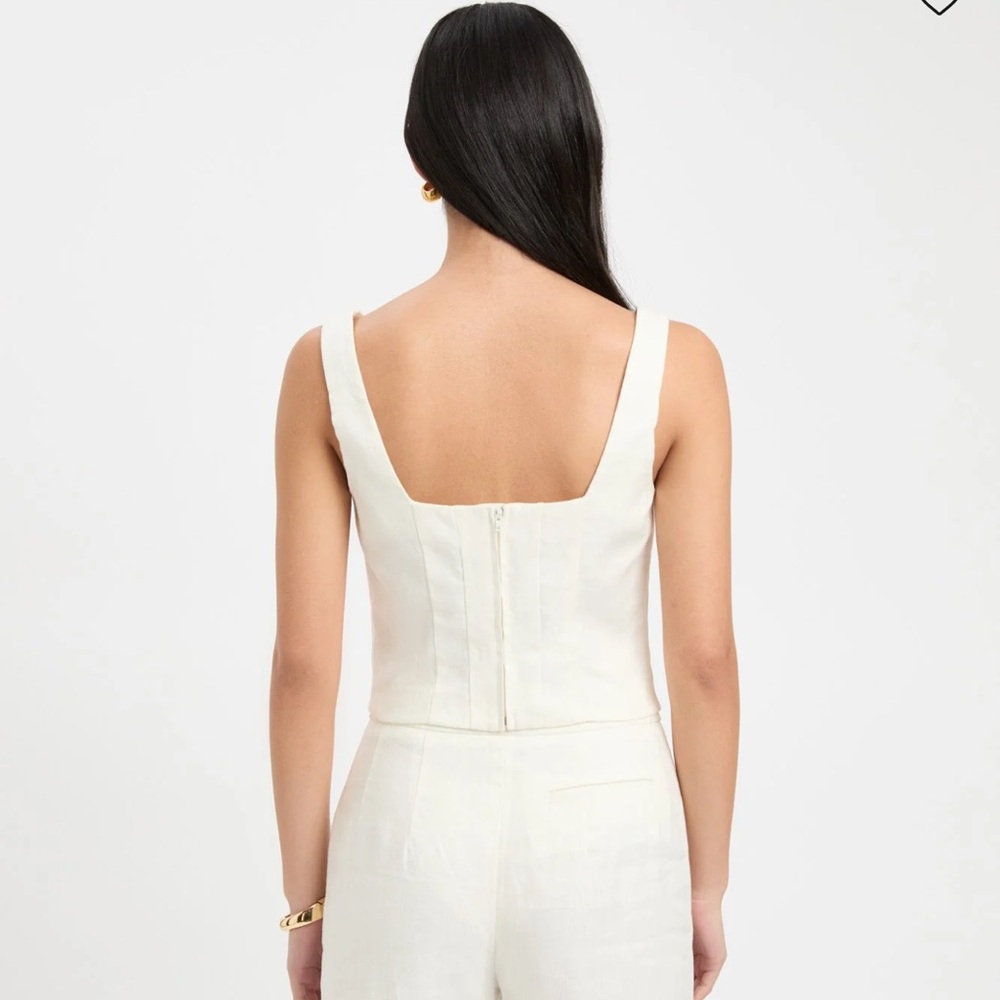 Palm Top - 34 / Coconut Milk KOOKAI white crop top - Picture 2 of 7